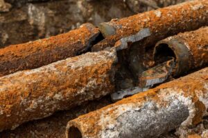 old deteriorated pipes